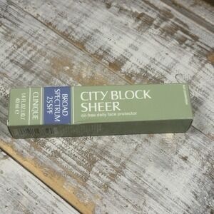 Clinique City Block Sheer SPF 25 1.4 oz / 40‎ ml FULL size NEW in box